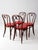 Vintage Mid-Century ZPM Radomsko Bentwood Dining Chairs Set of 4 With Red Seats For Sale - Image 16 of 18