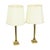 Hollywood Regency Lamps with Brass Pillar Column, 1950s, Set of 2 For Sale - Image 12 of 18