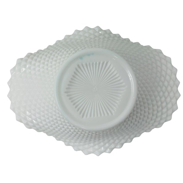 12” Vintage Westmoreland English Hobnail Milk Glass Oval Centerpiece Bowl For Sale - Image 10 of 10