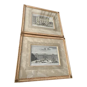 Framed Copper Engravings Views of Vienna C1700 a Pair