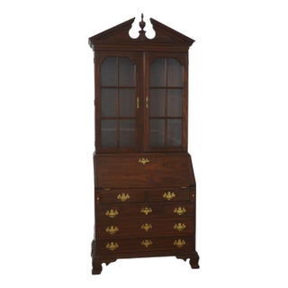 Stickley Cherry Chippendale Style Secretary Desk For Sale