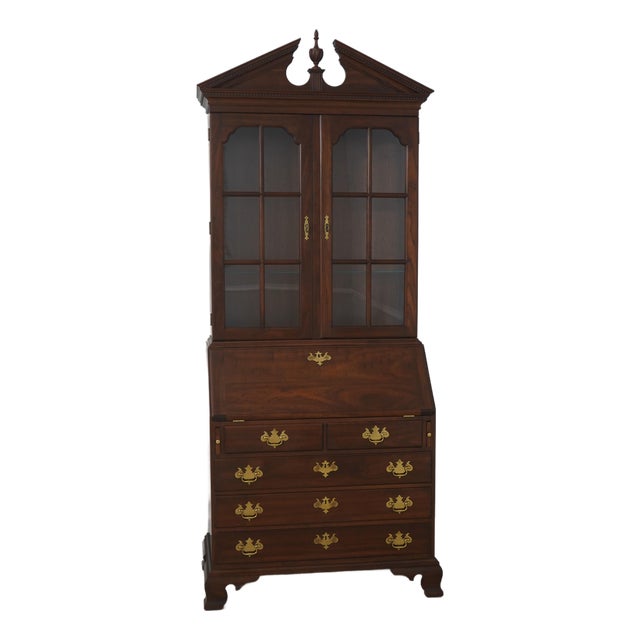 Stickley Cherry Chippendale Style Secretary Desk For Sale