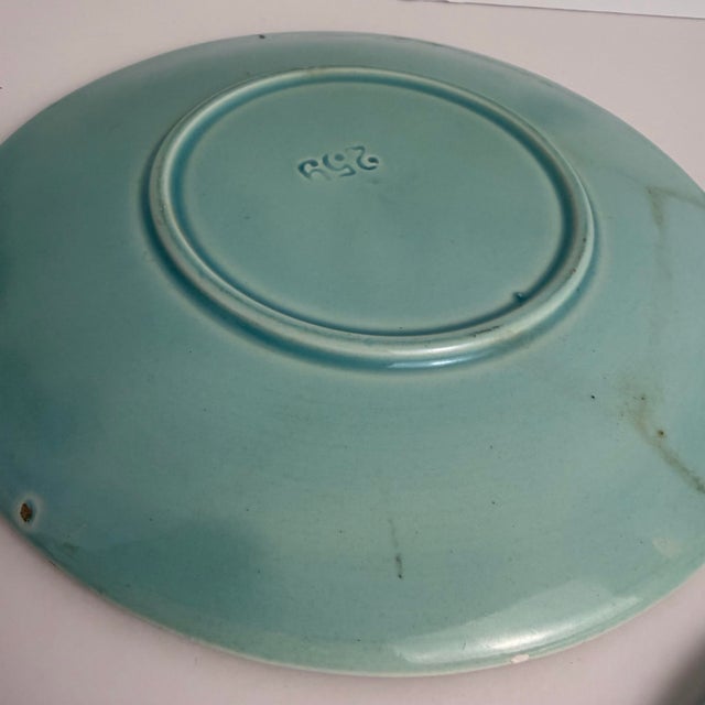 Set of 4 Antique Majolica Swallow Plates For Sale - Image 10 of 10