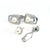 1990s Mikimoto Estate Akoya Pearl Cufflinks + Tie Pin Set Sterling Silver, 4 Pieces For Sale In New York - Image 6 of 7