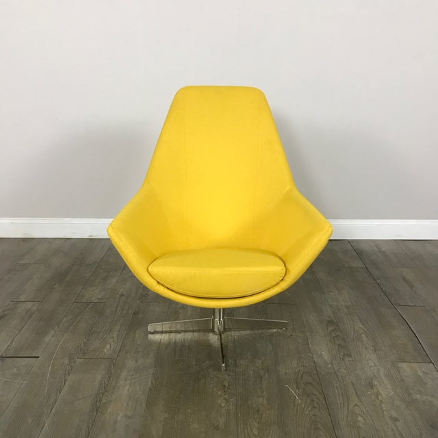 Modani Modern Yellow Lounge Chair Chairish