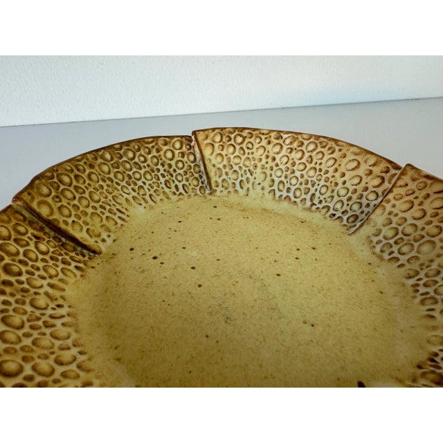 Mid-Century Modern 1990's S. Hubbard Organic Artistic Pottery Decorative Plate For Sale - Image 3 of 9
