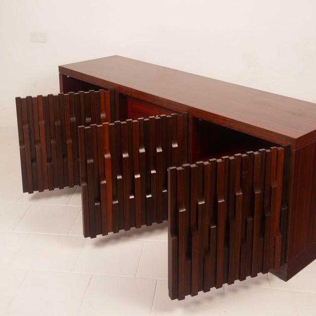Gaetano Scultura 99 Padouk Wood Sideboard by Luciano Frigerio for Frigerio di Desio For Sale - Image 12 of 18