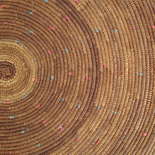Nigerian Hassau woven natural fiber basket cover. Beautiful unique and original handmade piece with natural imperfections.