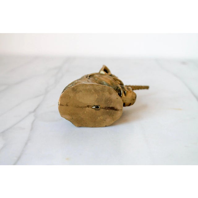 Metal Vintage Brass Unicorn Paper Weight For Sale - Image 7 of 8