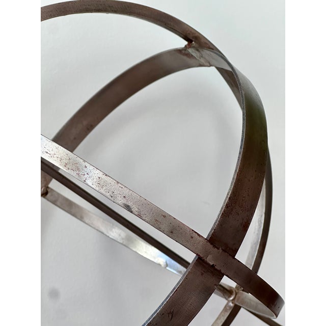 Vintage Mid-Century Armillary Sphere | Metal Celestial Sculpture For Sale - Image 9 of 17