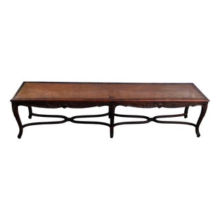Louis XV Style Bench with Cross-Braced Design, 1890s For Sale
