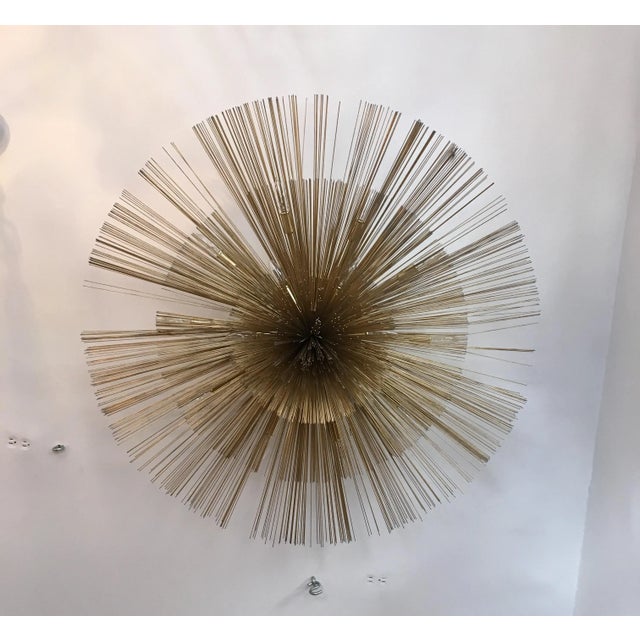 Curtis Jere Brass Nest Flush Light Chandelier For Sale In New York - Image 6 of 8