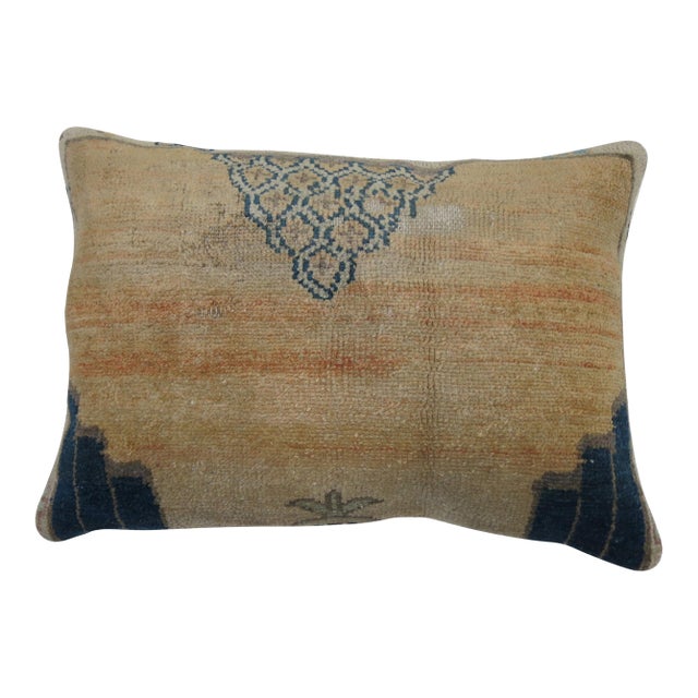 Large Vintage Turkish Rug Pillow For Sale