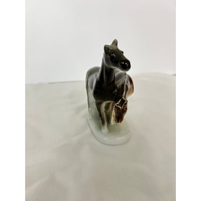 Early 20th Century Mother and Colt Horses Figurine, Japan For Sale - Image 5 of 8
