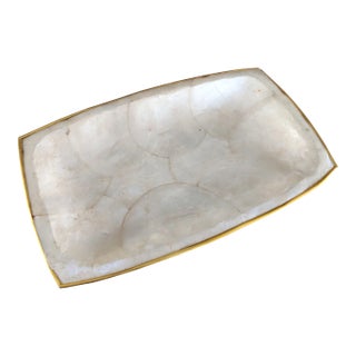 Vintage Capiz Shell Tray For Sale