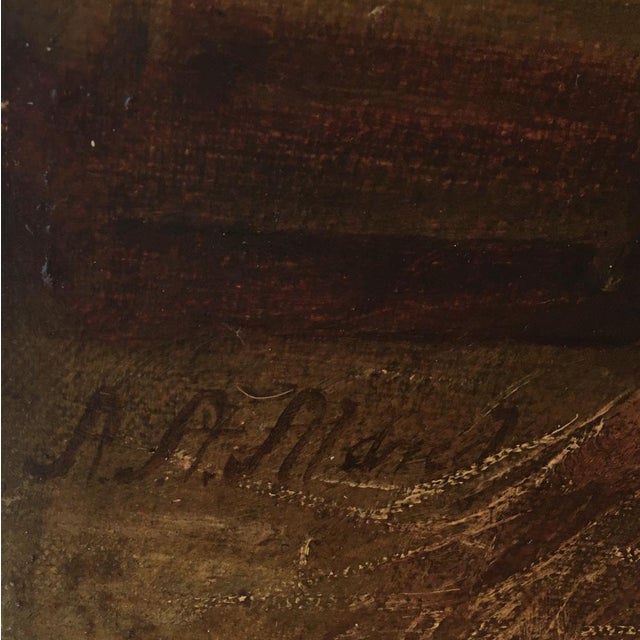 Modern A.A. Alaned, Départ pour la pêche, chapeau, flèches et pagaie, Oil on Canvas For Sale - Image 3 of 8