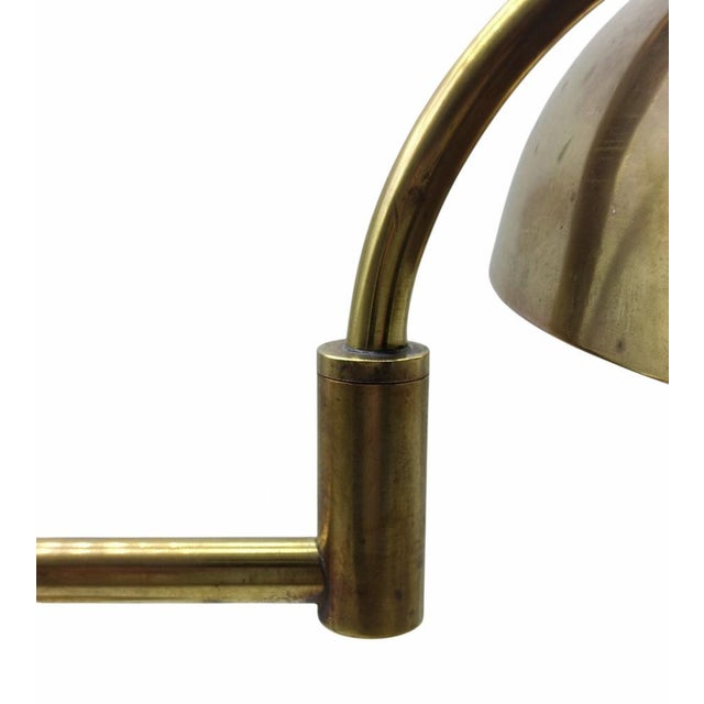 1950s Brass Table Lamp with Swivel Arm from La Maison Desny, France, 1950s For Sale - Image 5 of 9