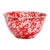 Crow Canyon Home Splatterware, Large Salad Bowl in Red & White For Sale