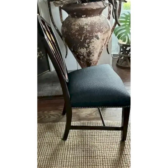 Wood American Federal Shield Back Chair With Inlaid Marquetry and Nailheads For Sale - Image 7 of 11