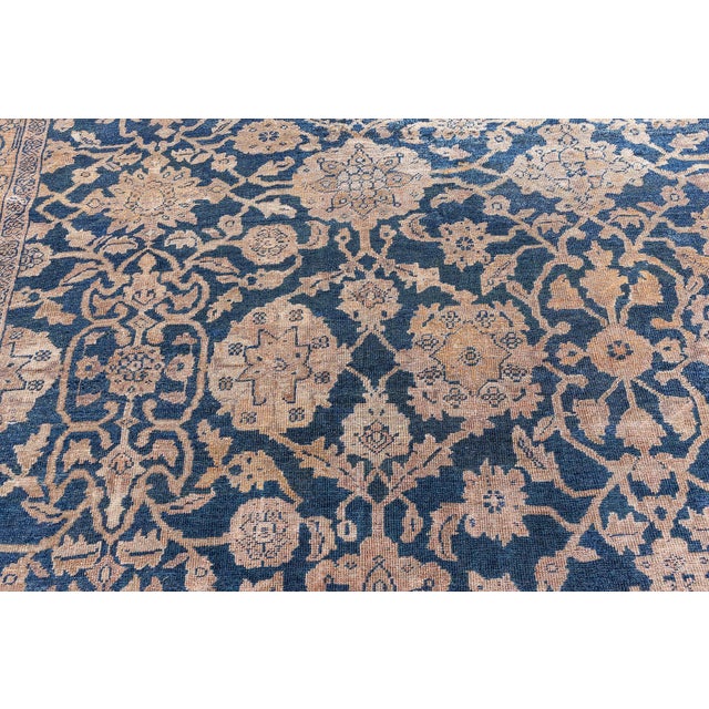 Fine Antique Persian Sultanabad Handmade Wool Rug For Sale - Image 4 of 9