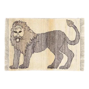 Animal Pictorial Lion Shiraz Hand Knotted Wool Rug