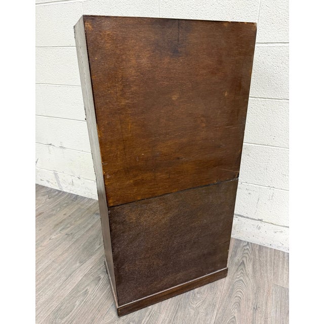 Vintage Japanese Tansu Style Oak and Engraved Brass Cabinet For Sale - Image 10 of 10