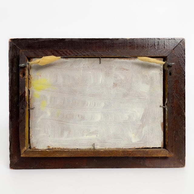 Mid 20th Century Small Vintage Coastal Painting Framed For Sale - Image 5 of 6