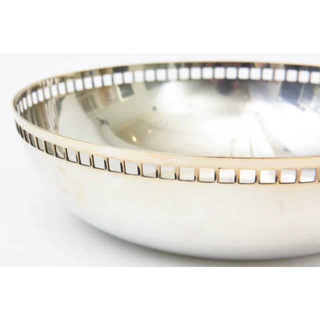 Vintage Richard Meier for Swid Powell Silver-Plate Skyscraper Large Bowl 90's Italian For Sale In Miami - Image 6 of 10