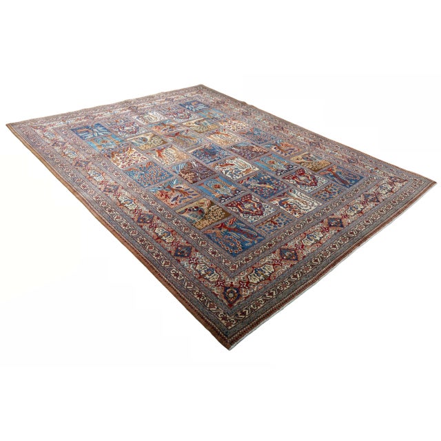 Mid-Century Modern Middle Eastern Kashmar Rug For Sale - Image 3 of 12