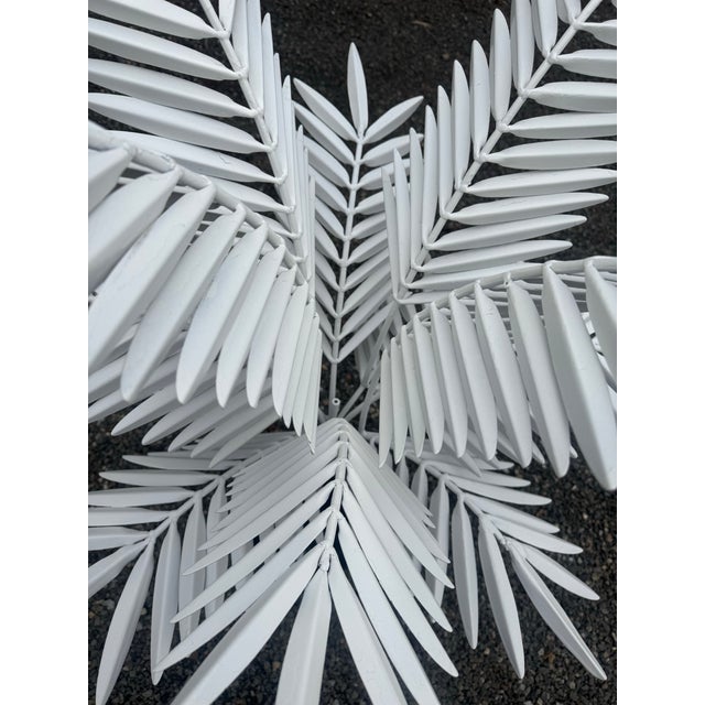 Wonderful Large Italian Vintage Tole Metal Palm For Sale In New York - Image 6 of 7