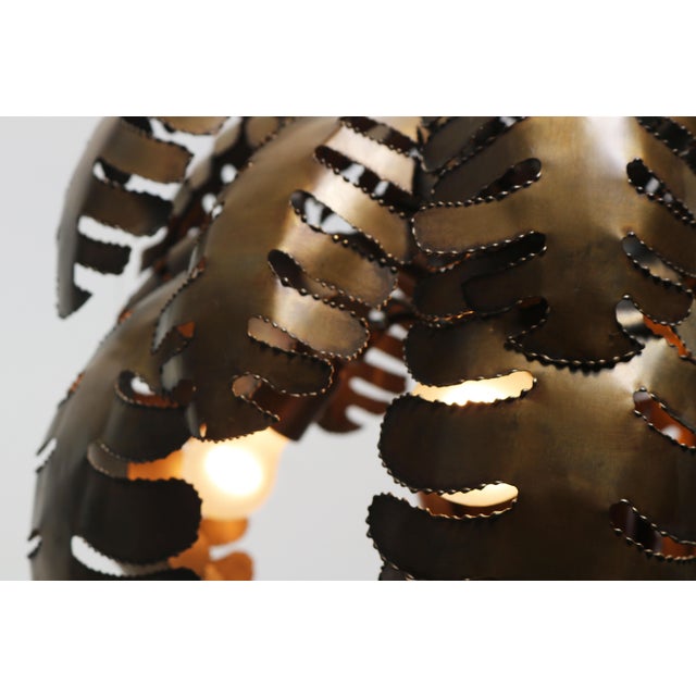 Vintage Palm Floor Lamp in Brass by Christian Techoueyres for Maison Jansen, 1970 For Sale - Image 11 of 13