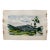 Henry Emil Salloch Original Watercolor on Paper Alpine Valley, 1946. For Sale