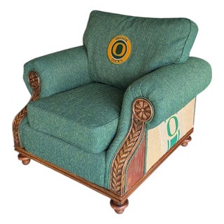 Deconstructed Transitional Club Chair For Sale