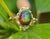 Natural Black opal 14k solid gold ring. Rainbow opal ring. Cabochon opal wedding ring. Vintage style/Old Style opal ring....