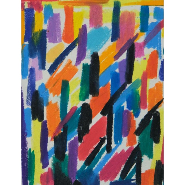 Françoise GALLE (1940) Colorful Abstraction Colored Pastel Signed in felt-tip pen by the artist On heavy paper laid down...