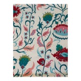 Quadrille Uzbek Multi Green Pink Blues Fabric 8 Yards For Sale