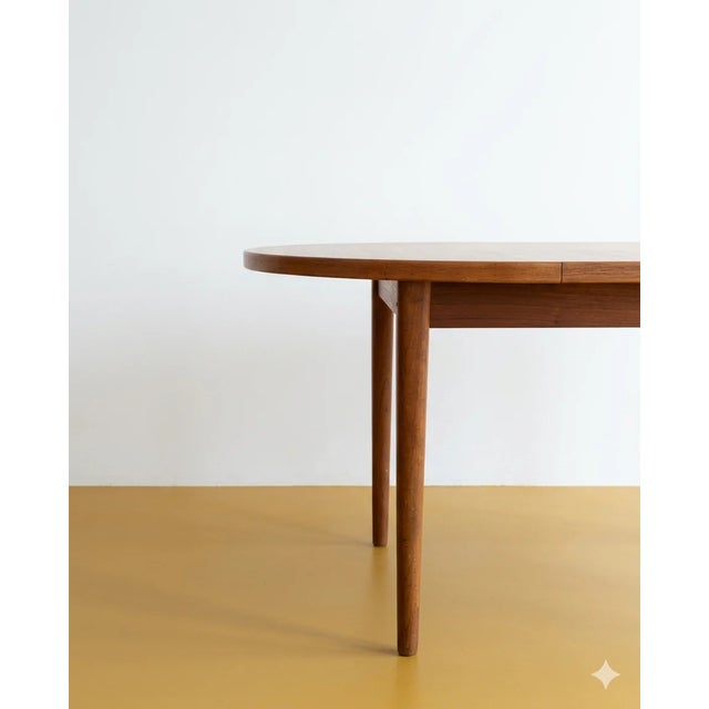 Vintage Danish Oval Table in Teak, 1950s For Sale - Image 6 of 7