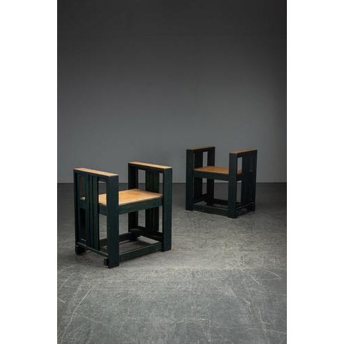 Modernist Armchairs by J.P.D. van Gelder. period: 1926 origin: The Netherlands dimensions (cm): h76 x w70 x d50 cm (sh52 /...