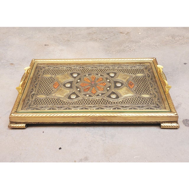 Marrakech Moroccan Gold Finish Serving Tray / Charger For Sale In Orlando - Image 6 of 6