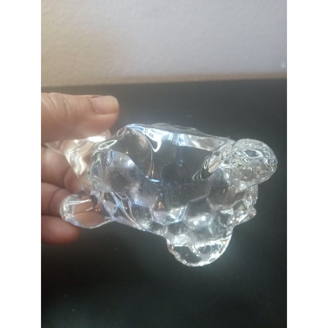 Contemporary Bohemia Czech Clear Glass Turtle Figurine For Sale - Image 3 of 6