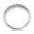 Early 21st Century 14K White Gold 1/2 Cttw Round Diamond 11-Stone Channel Set Band - Size 6 For Sale - Image 5 of 7