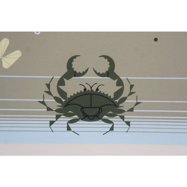 Late 20th Century Charley Harper Signed Claws Crab Bulldog Serigraph Print For Sale - Image 6 of 11