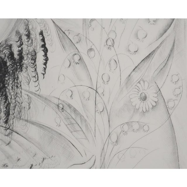 Mily Possoz, Young Women with a Parakeet, Original Signed Engraving For Sale - Image 5 of 11