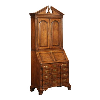 Drexel Heritage 'American Tour' Chippendale Style Oak Secretary Desk For Sale