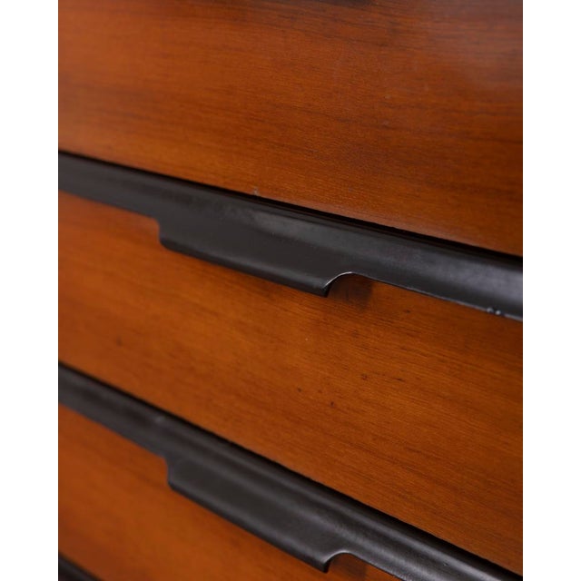 Wood Vintage Italian Sideboard in Wood and Glass, 1960s For Sale - Image 7 of 14