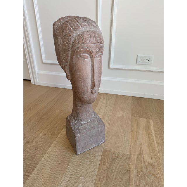 Sculpture Materials Modigliani’s Tête De Femme by Austin Productions 1961 Sculptural Bust For Sale - Image 7 of 10