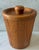 Vintage mid century oak wood ice bucket made by American woodenware company, Vermillion in Springfield, MO. Inset handles...