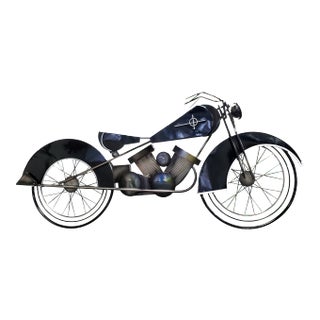 1992 Curtis Jere Motorcycle Large Wall Metal Sculpture Signed and Dated For Sale