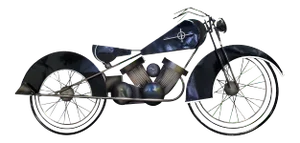 1992 Curtis Jere Motorcycle Large Wall Metal Sculpture Signed and Dated