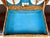 Vintage English Sirram Wicker Picnic Hamper Suitcase With Blue Interior & Plates For Sale - Image 11 of 14